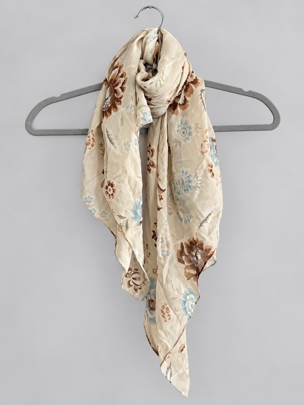 Vintage Isa 100% Silk Floral Scarf